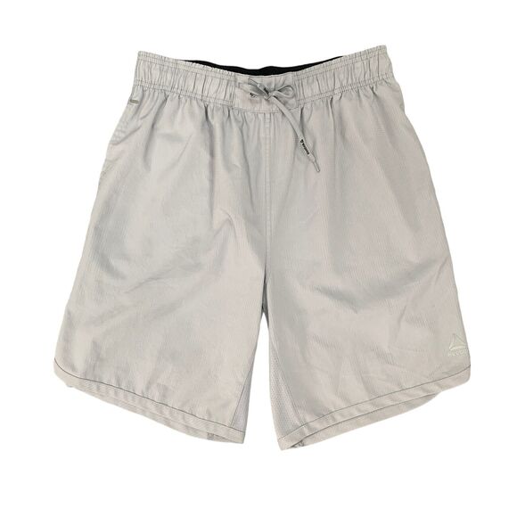Reebok Crossfit Short Men M Medium Gray Lightweight Elastic Waist Drawstring Tie - Picture 1 of 9